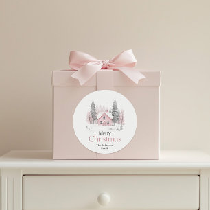 Adesivo Natal Pink Winter Cotage