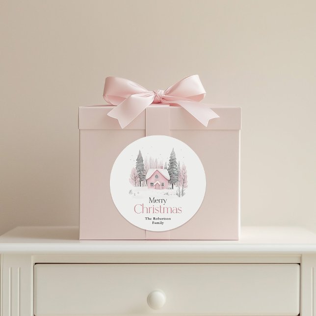 Adesivo Natal Pink Winter Cotage (Criador carregado)