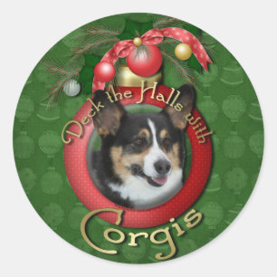 Adesivo Natal - plataforma os salões - Corgis