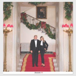 Adesivo Natal: Presidente Donald Trump e Melania