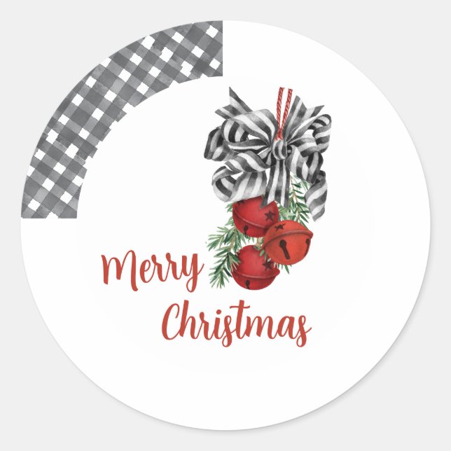 Adesivo Natal Preto e Branco (Frente)