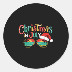 Adesivo Natal Pulverizado Em Julho Xmas Beach Vacati