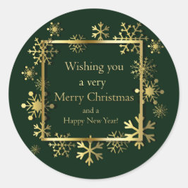 Adesivo Natal - Quadro em Floco de Neve com Grn de Arte do