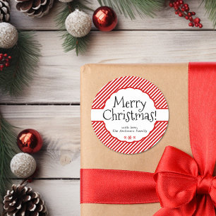 Adesivo Natal Red Candy Candy Strike Holiday Scalloped