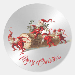 Adesivo Natal Red Elves Beauily Silver