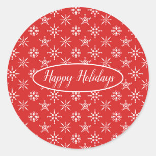 Adesivo Natal Red White Holidays Moderno