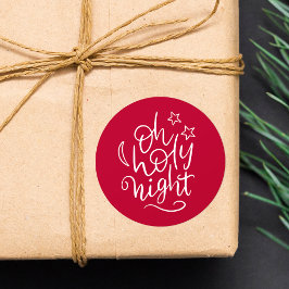 Adesivo Natal religioso da Noite Vermelha e Branca