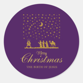 Adesivo Natal religioso, Nascimento de Jesus, Três Rei