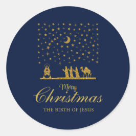 Adesivo Natal religioso, Nascimento de Jesus, Três Rei