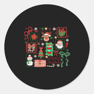 Adesivo Natal Reno Papai Noel Boneco de Neve Coquete Laço