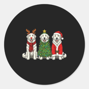 Adesivo Natal Retrô Cão São Bernardo Rena de Papai Noel