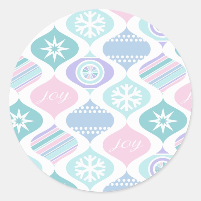 Adesivo Natal Retro Inverno Pastel (Frente)