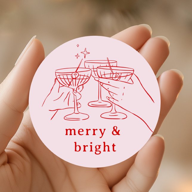 Adesivo Natal Rosa Vermelho Feminino (Criador carregado)