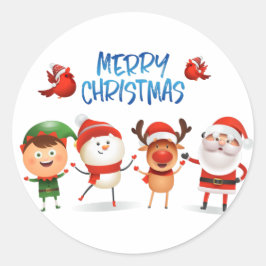 Adesivo Natal Rudolf A Reindeer e Amigos