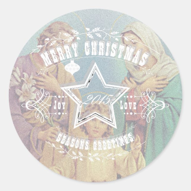 Adesivo NATAL Sagrada Família - Sticker (Frente)