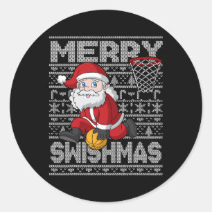 Adesivo Natal Santa Claus Bysketbyll Feliz Swishmas Fu