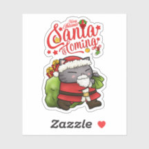 Natal Santa Claus Cat