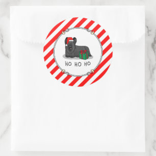 Adesivo Natal Santa Claus Hat Skye Terrier (preto)