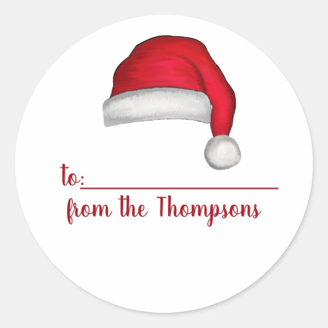 Adesivo Natal Santa Hat Cachorro De Quente (Frente)