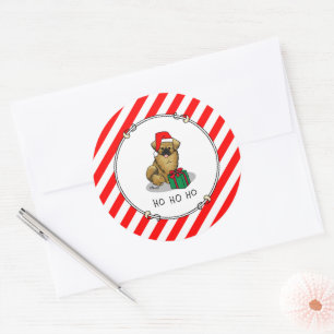 Adesivo Natal Santa Hat Tibetano Espanhol (Castanho)