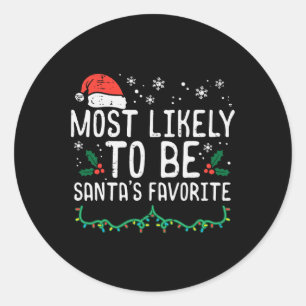 Adesivo Natal Santas Favoritas Família Xmas Matriz Kids M