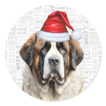 Natal São Bernardo Cão e Arte Woof Natal