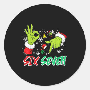 Adesivo Natal Seis Sete 67 Meme Engraçado 6 7 Xmas Mulhere