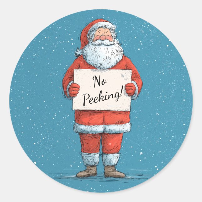 Adesivo Natal Sem Espiar o Presente (Frente)
