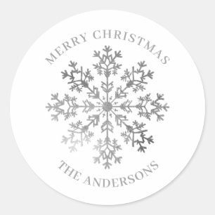 Adesivo Natal Silver Winter Snowflake