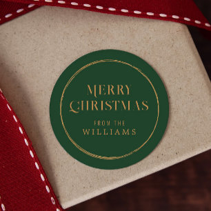 Adesivo Natal simples e Dourado