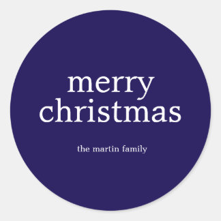 Adesivo Natal Simples Minimalista Moderno Azul