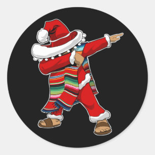 Adesivo Natal Sombrero Dabbing mexicano Serape Poncho S