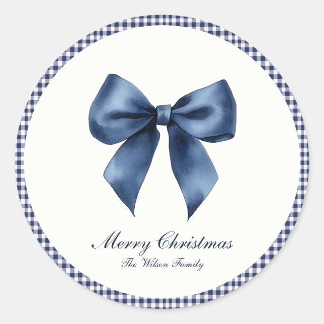 Adesivo Natal Tradicional do Nó Azul (Frente)