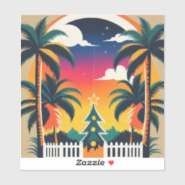 Adesivo Natal tropical