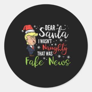 Adesivo Natal Trump Querido Papai Noel Notícias Falsas Xma