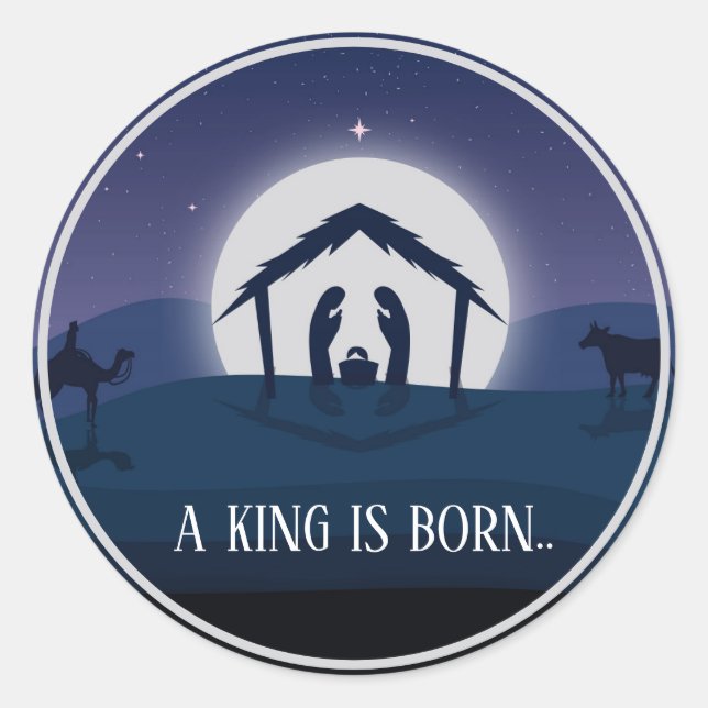 Adesivo Natal Um Rei é nascer (Frente)