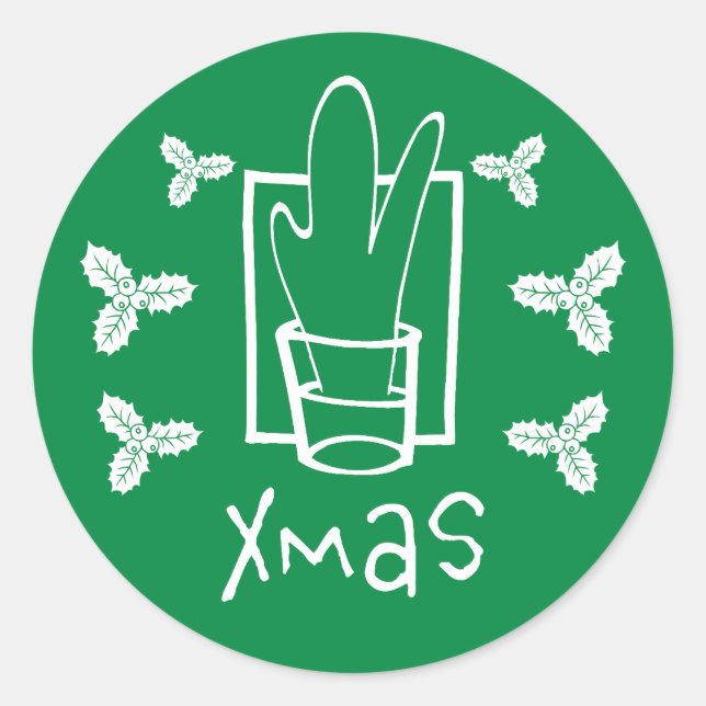Adesivo Natal Verde de Natal (Frente)