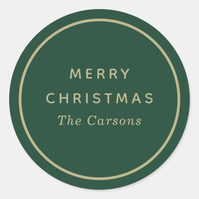Adesivo Natal Verde e Dourado (Frente)