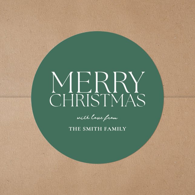 Adesivo Natal Verde Minimalista Moderno (Criador carregado)