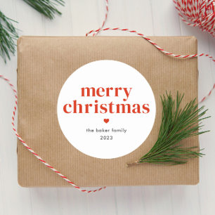 Adesivo Natal Vermelho Moderno