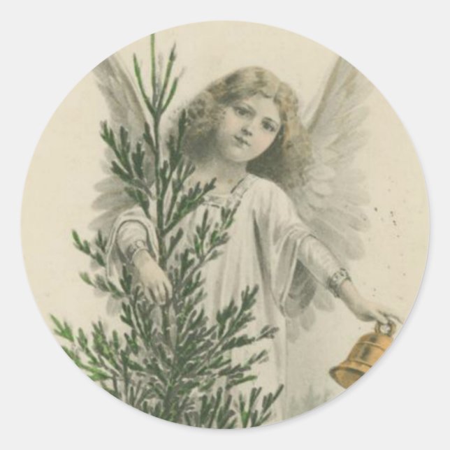 Adesivo Natal vintage Angel (Frente)