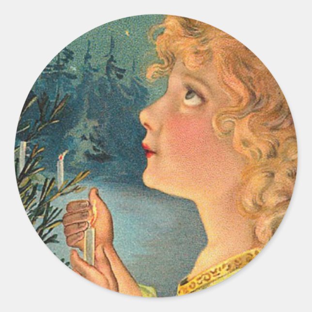 Adesivo Natal vintage Girl (Frente)