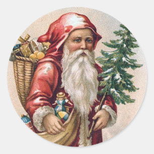 Adesivo Natal vintage - papai noel