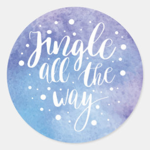 Adesivo Natal   Watercolor - Jingle All Way Quote