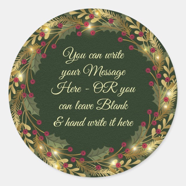 Adesivo Natal - Wreath WC - PERSONALIZAR (Frente)