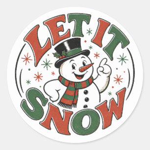 Adesivo Natalino Boneco de Neve Vintage Retro