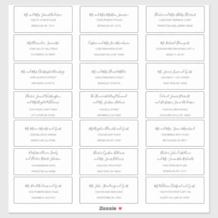 Adesivo Natasha Simple Black White Address Labels