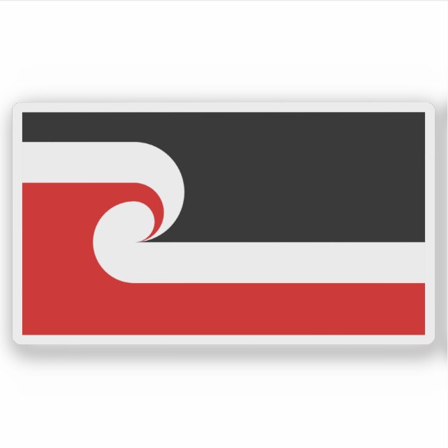 Adesivo National Māori Tino Rangatiratanga flag, N.Zelândi (Frente)