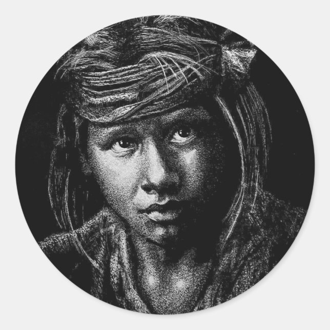 Adesivo Native American Boy my 2004 design postal (Frente)