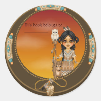 Adesivo Native American Girl